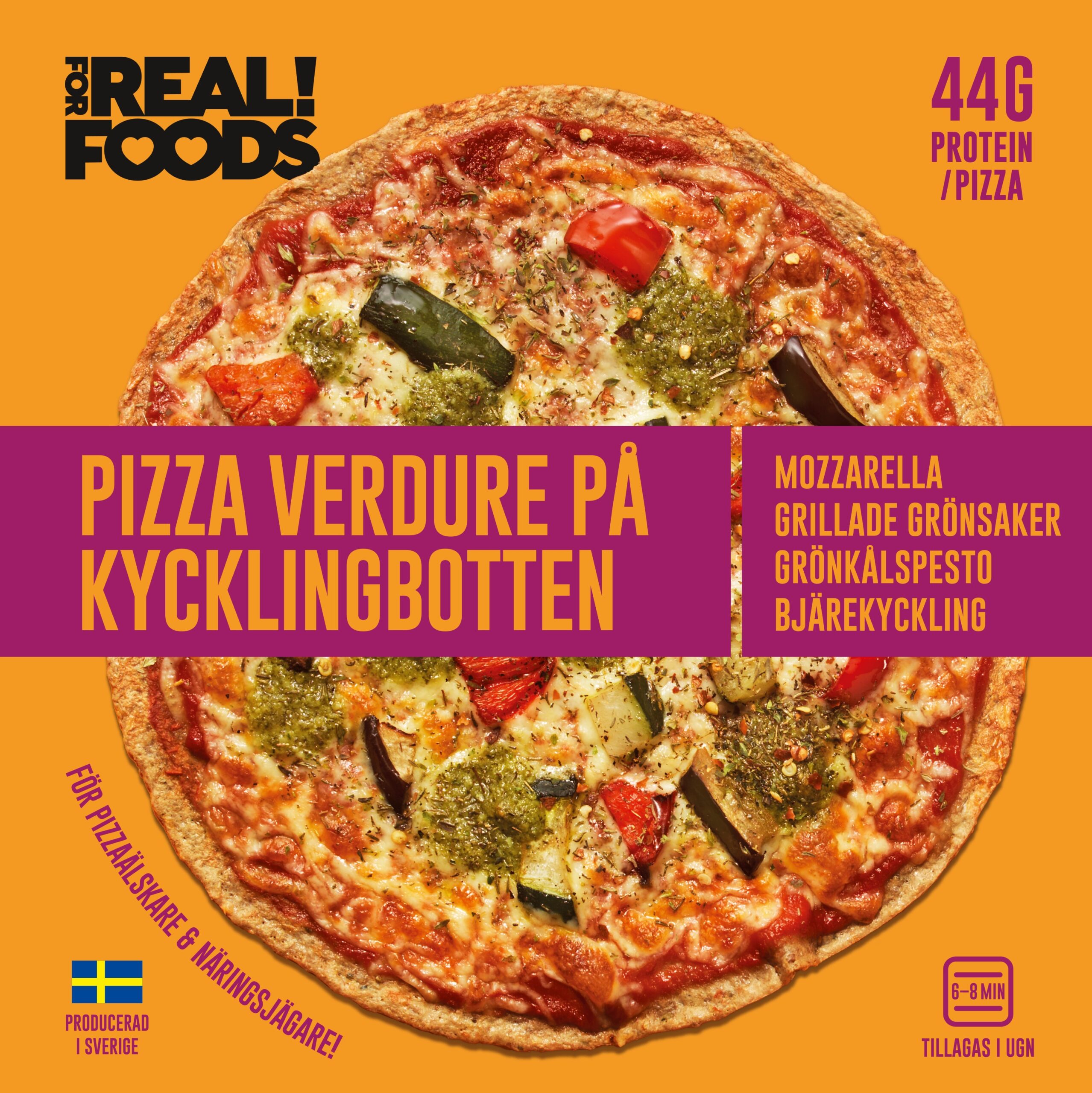 PIZZA VERDURE PÅ KYCKLINGBOTTEN