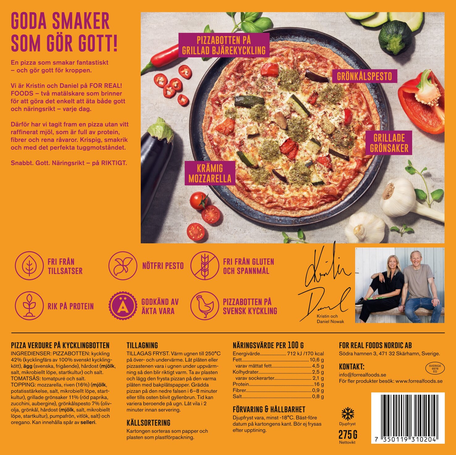 PIZZA VERDURE PÅ KYCKLINGBOTTEN - Bild 2